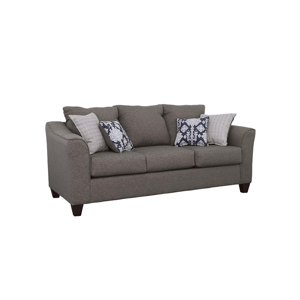 Coaster Furniture Salizar 506021 Upholstered Flared Arm Sofa - Charcoal Grey IMAGE 1